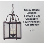 Savoy House Lighting 3-80029-3-323 Crabapple Foyer Pendant Old Bronze