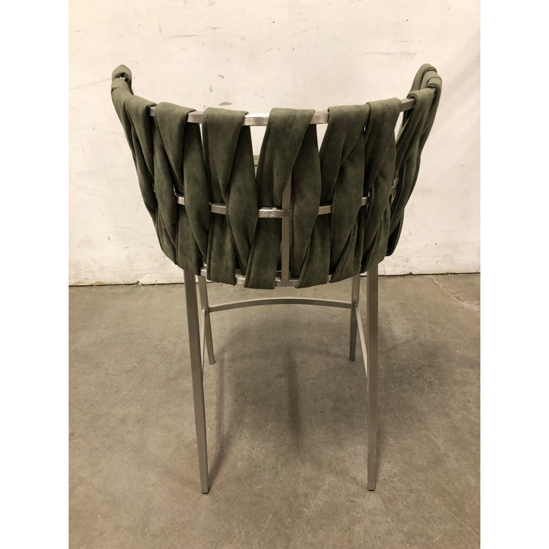 Home Square Stainless Steel Extra Tall Bar Stool Jade Green