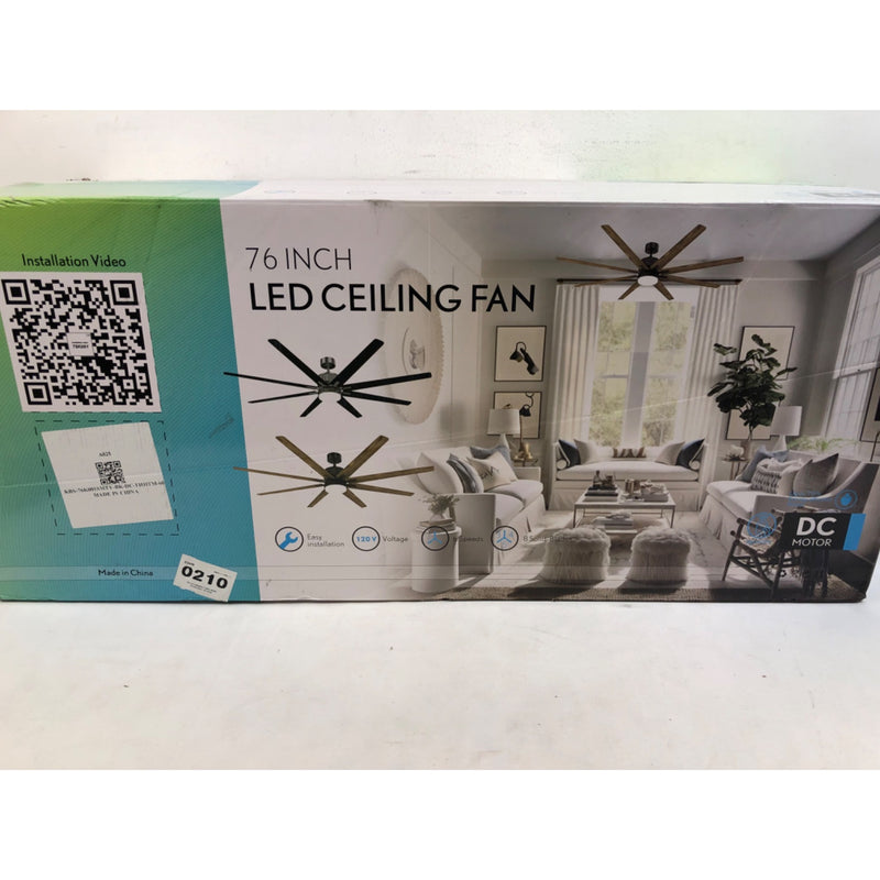 Kensgrove 76 in. Integrated LED Natural Color Ceiling Fan with Light