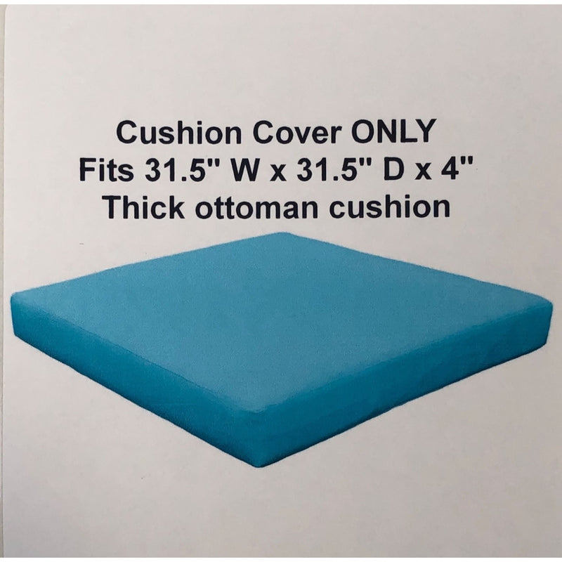 TK Classics Cover for Ottoman Cushion, 4in Thick, Aruba