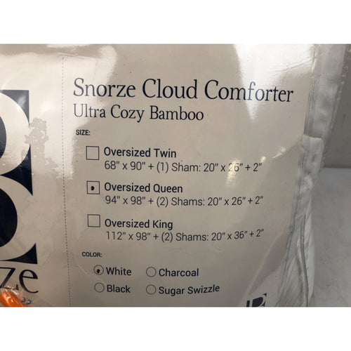 Queen, Snorze Cloud Comforter Set, Coma Inducer Ultra Cozy, White