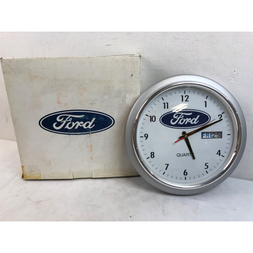 Ford Gray Round Wall Clock