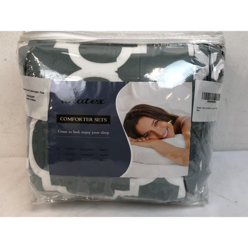 Shatex Light Grey Twin Size Comforter Set