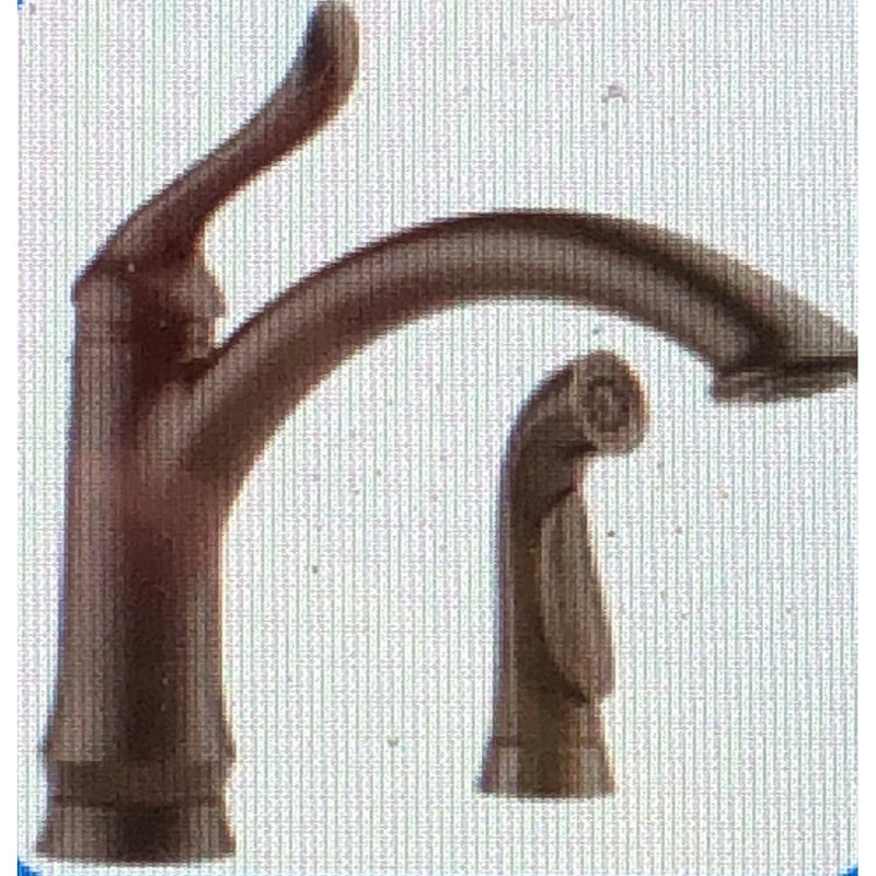 Linden Single Handle Kitchen Faucet with Spray in Venetian Bronze 4453-RB-DST