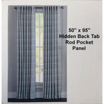 50in x 95in, Miller Curtains Billings Hidden Back Tab Rod Pocket Panel