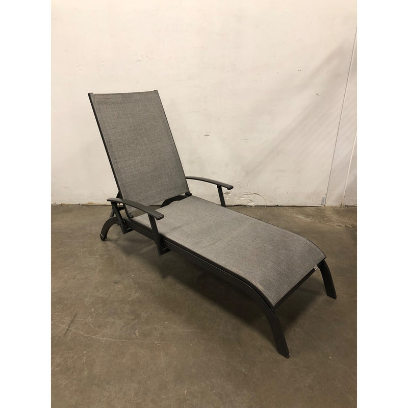Sunvilla Sling Chaise Lounge Chair, Gray Fabric