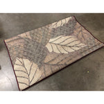 Allstar Modern Abstract Leaves Design Rug, 5 x 7, Brown