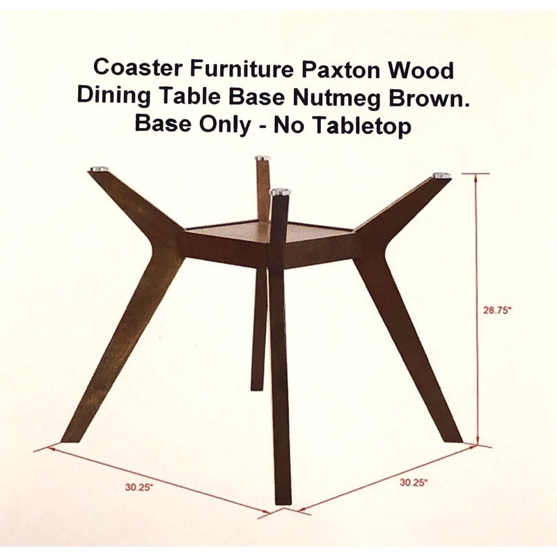 Coaster Furniture Paxton Wood Dining Table Base Nutmeg Brown
