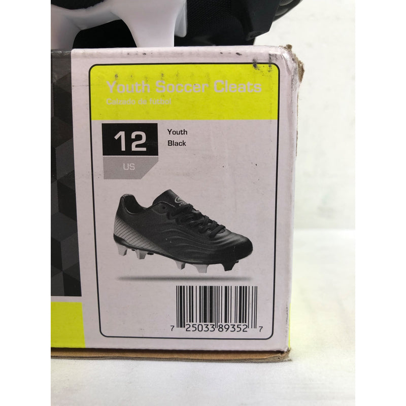 Athletic Works Youth Unisex Soccer Cleats, Black, Kids 12