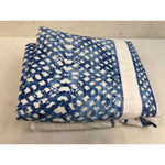 King, Holli Zollinger French Chambray Tassel Duvet Cover White/Blue