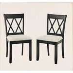 TMS Davidson Double Cross High Back Dining Chair (Set Of 2), Rustic Brown/Beige