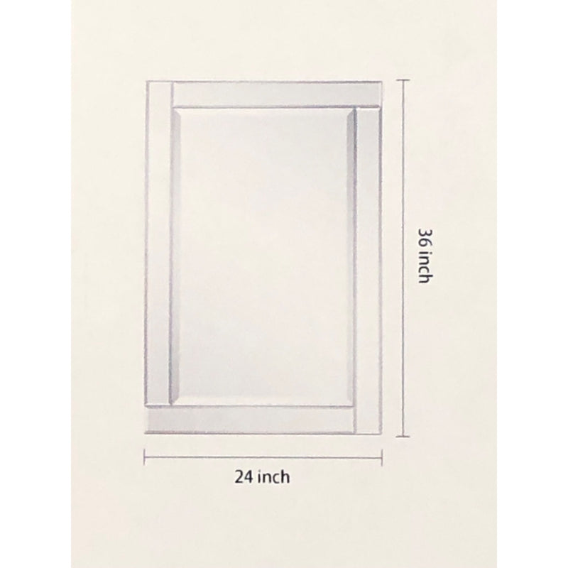 Empire Art Direct Modern Rectangle Wall Mirror, 24in x 36in