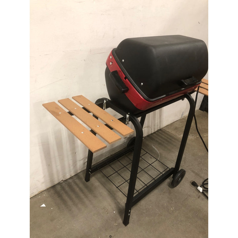 Americana Portable Electric Cart Grill with Two Folding Tables, Red