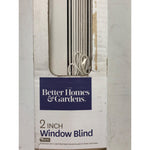 Better Homes & Gardens 2-inch Cordless Faux Wood Blinds, White, 36in x 64in