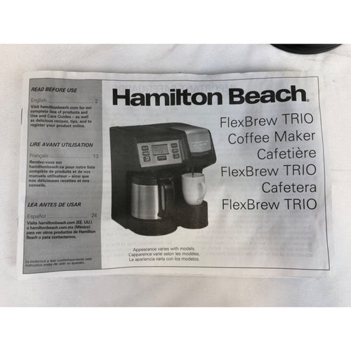 Hamilton Beach FlexBrew Trio Coffee Maker with 12 Cup Thermal Carafe