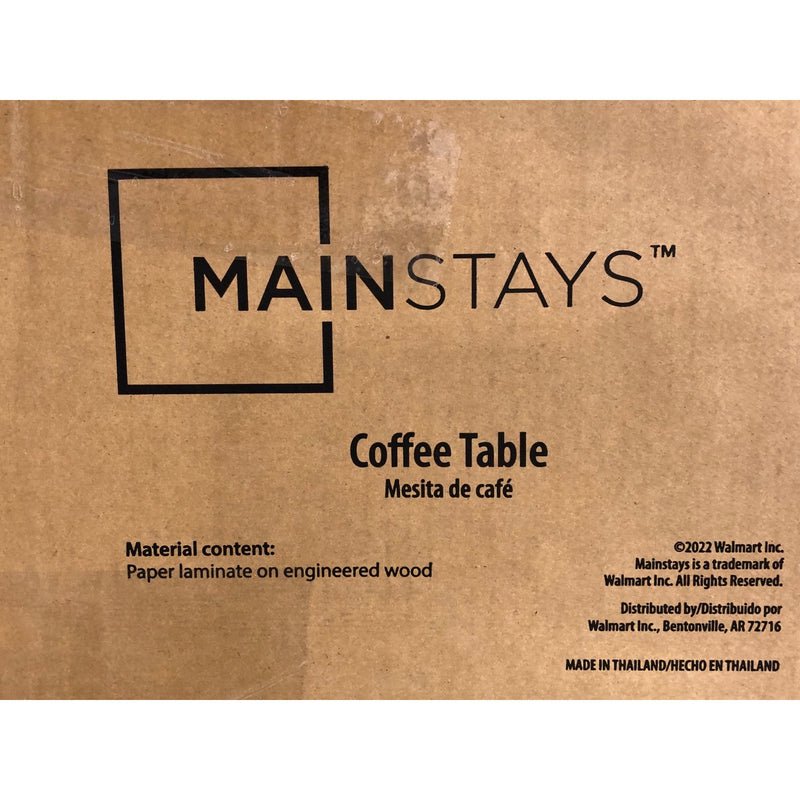 Mainstays Wood Rectangle Coffee Table, Walnut Finish
