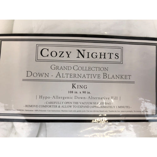 King, Cozy Nights Down Alternative Blanket, White