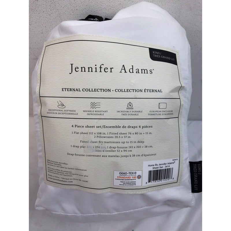 King, Jennifer Adams Home Eternal Sheet Set, White