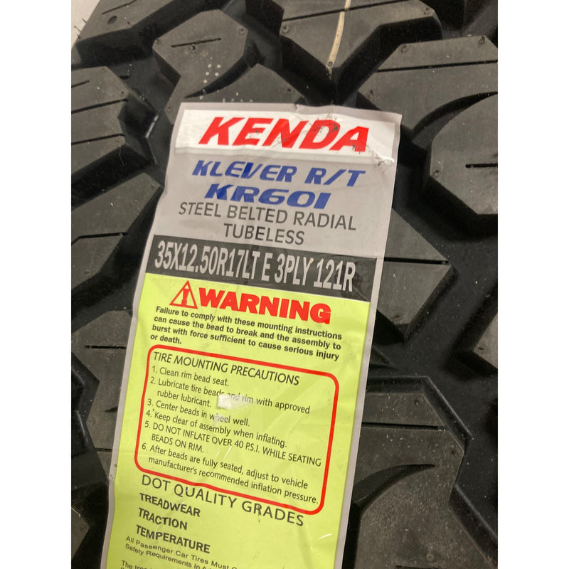 Kenda Klever R/T KR601 All Terrain LT35X12.50R17 121R E Light Truck Tire, SIngle