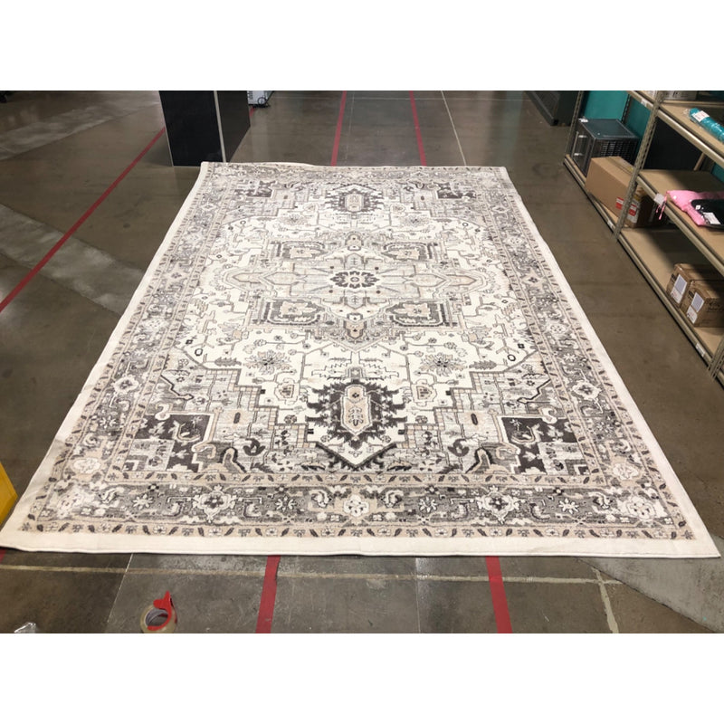 My Texas House Lone Star Belle, Floral Medallion Area Rug, Natural, 9ft x 13ft