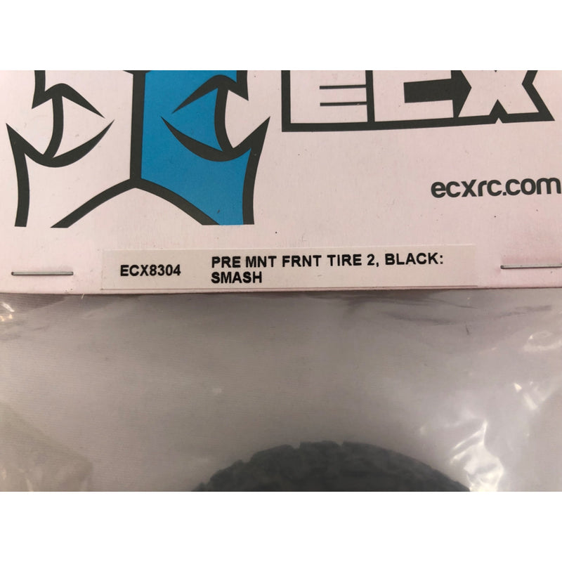 2x Front Tire, Pre Mount, ECX8304, Pack of 2 Tires