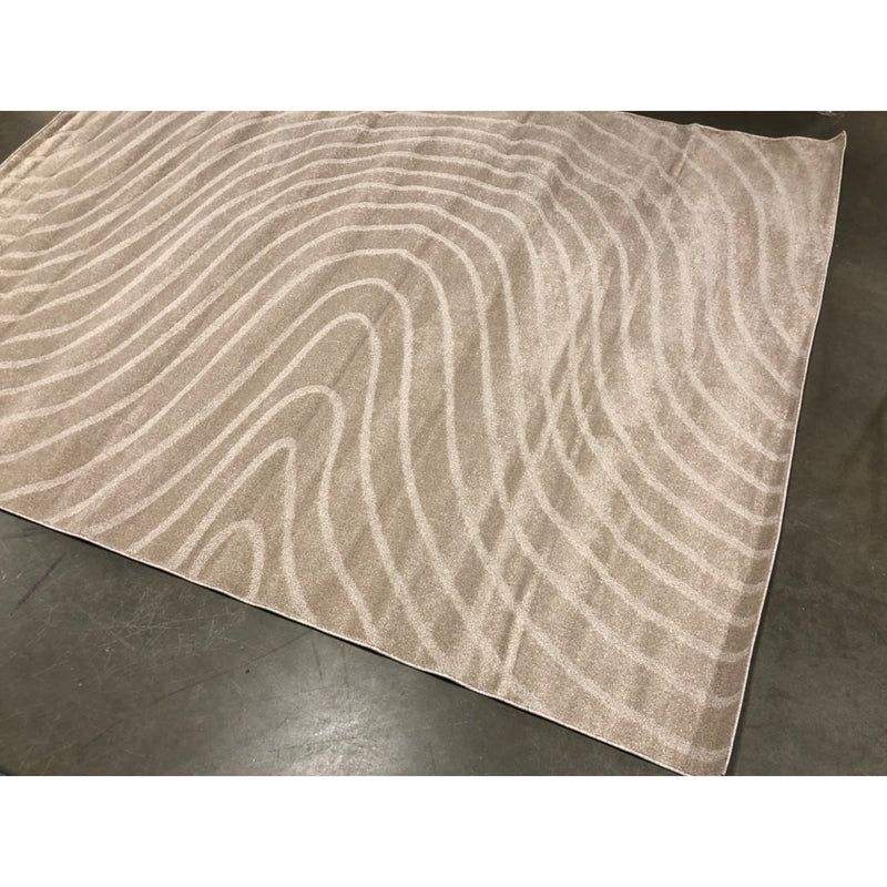 Luxe Weavers Modern Wave Area Rug, Stain Resistant Carpet, Beige, 8ft x 10ft