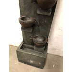 Alpine Corporation 6-Tier Bowl Old Fashion Gray Fountain w/ Warm White LED