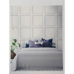 Modern Faux Wood Panel Non-Pasted Wallpaper 396 in x 20.8 in Dove White