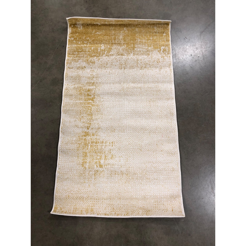 LaDole Rugs Smooth Area Rug, Yellow Azra Vincenza, 5ft x 2ft 8in
