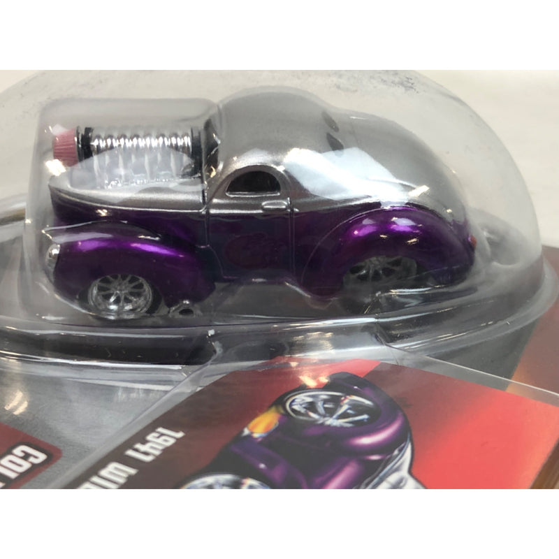 Muscle Machines Series 1 1:64 Die Cast Car - Purple 1941 Willys Coupe