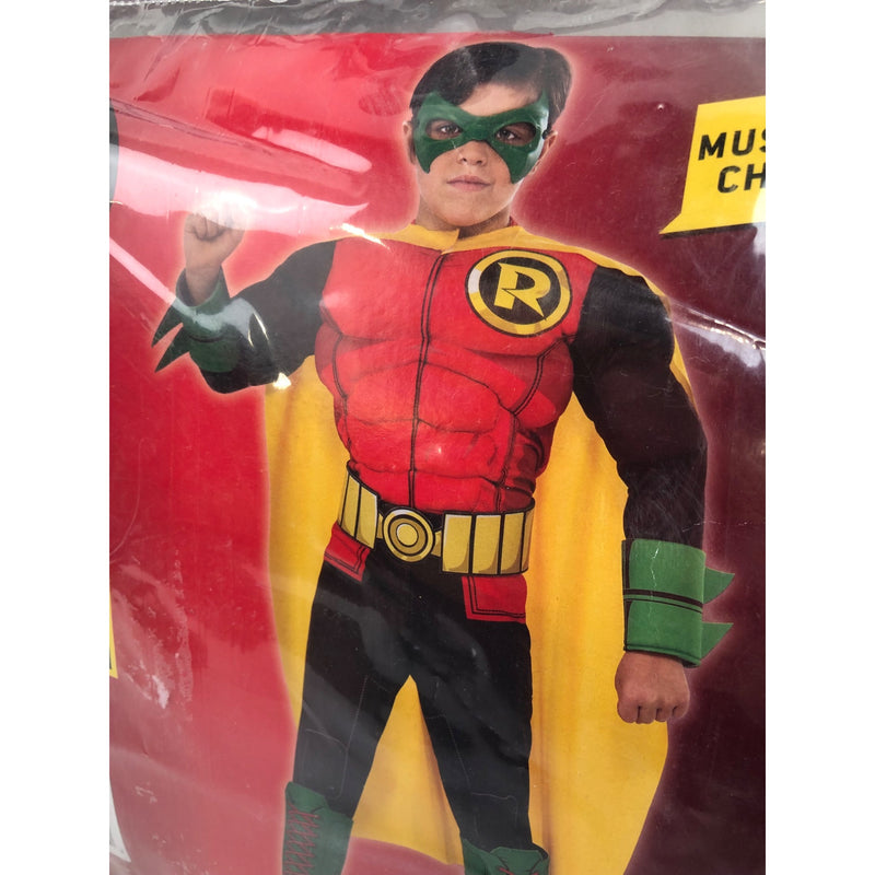 Morris Costumes Boys Deluxe Photo-Real Muscle Chest Robin Costume, Small (4/6)