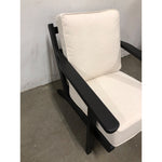 SAFAVIEH Nico Mid-Century Retro Solid Accent Chair, Bone White and Black