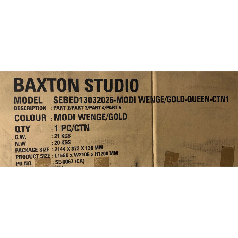 Queen Platform Bed, Baxton Studio Arcelia Contemporary Dark Brown Wood