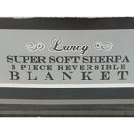 Queen, DESIGN STUDIO Leopard Tan Ultra 3-Piece Plush/Sherpa Comforter Set, Brown