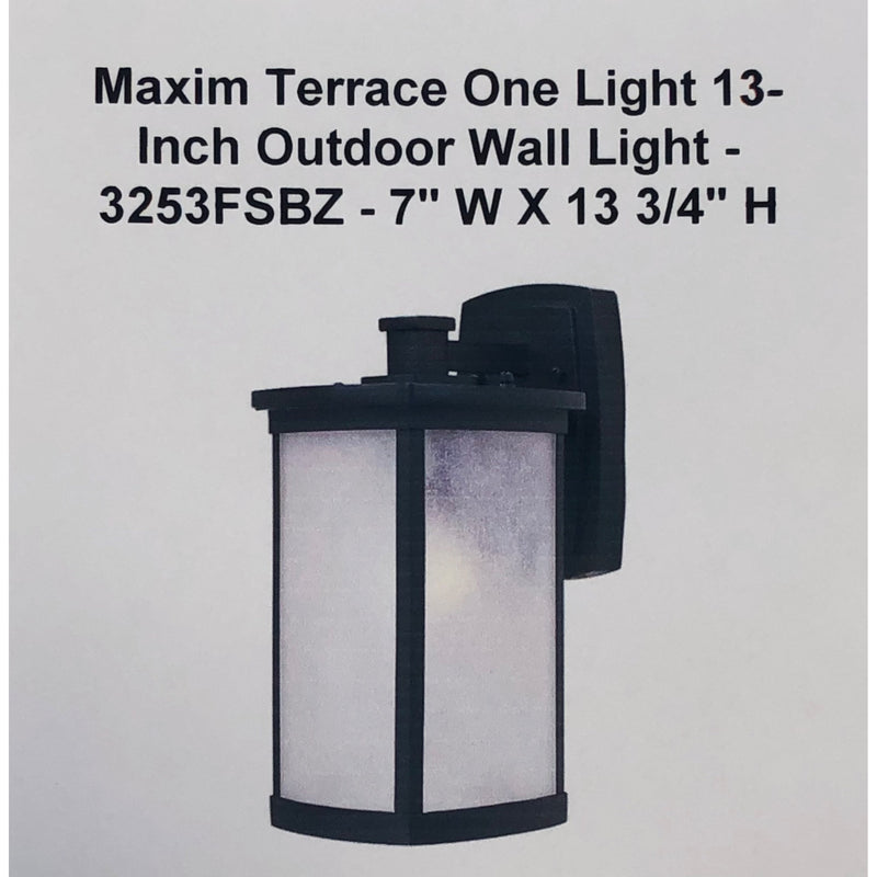 Maxim Terrace One Light 13-Inch Outdoor Wall Light - 3253FSBZ