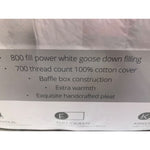 Twin/Twin XL, 800 Fill Power 700 TC 93 Percent Goose Down Comforter, Gray