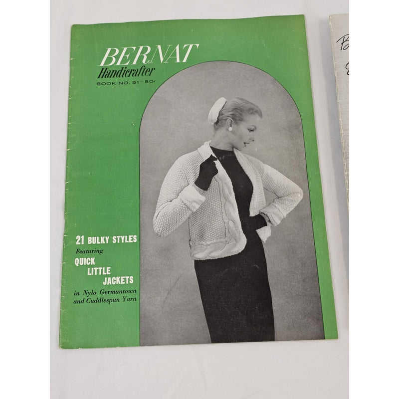 Bernat & Orlon Sayelle Knit & Crochet Pattern Magazines Vintage