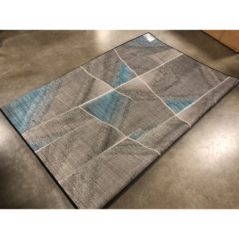 Allstar Modern Accent Rug with Intersecting Line design, 8ft x 10ft