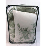 Twin, Laura Ashley Natalie Green Floral Cotton Comforter Bonus Set, Green/White