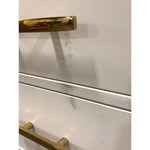 Evolur Art Deco Double Dresser Loft 3 Drawer Chest, White