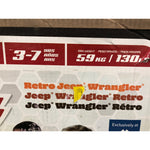 Power Wheels Retro Jeep Wrangler Ride-On Toy, 12V Battery-Powered