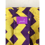 Posh Creations Bean Bag Chair for Kids, 38in, Pattern Chevron Purple and Yellow