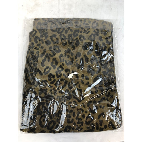 Large Womens, Elegant Casual Leopard Print Jeans, High Waisted, Wide Leg Baggy