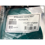 Pyramex Full Brim Hard Hat Ratchet Suspension, Green