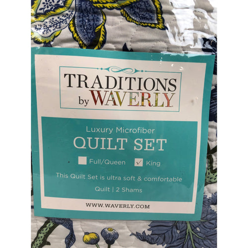 King, Traditions by Waverly Maldives 3-Piece Quilt Collection
