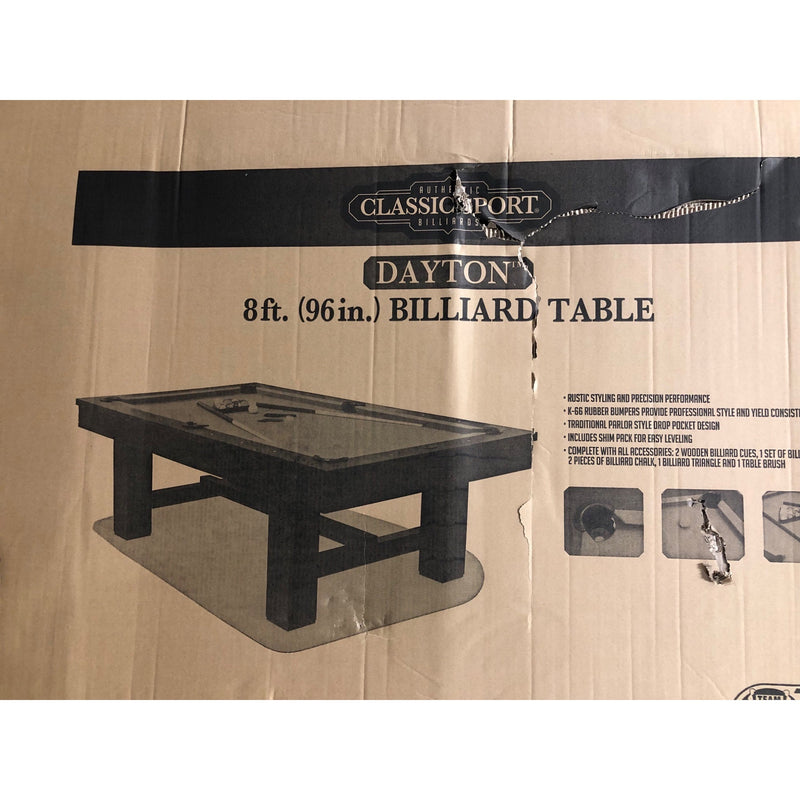 Classic Sport Dayton 96in x 55in Pool Table, Tan