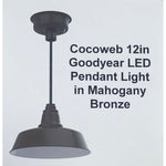 Cocoweb 12in Goodyear LED Pendant Light in Mahogany Bronze