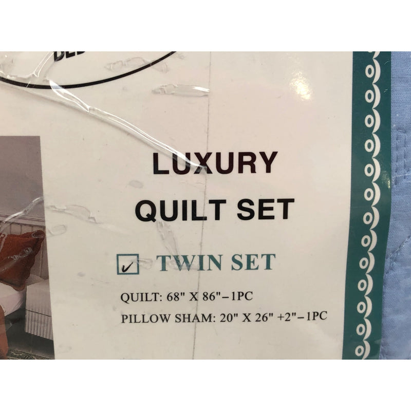 Twin, MarCielo 2 Piece Cotton Oversized Bedspread Quilt Set