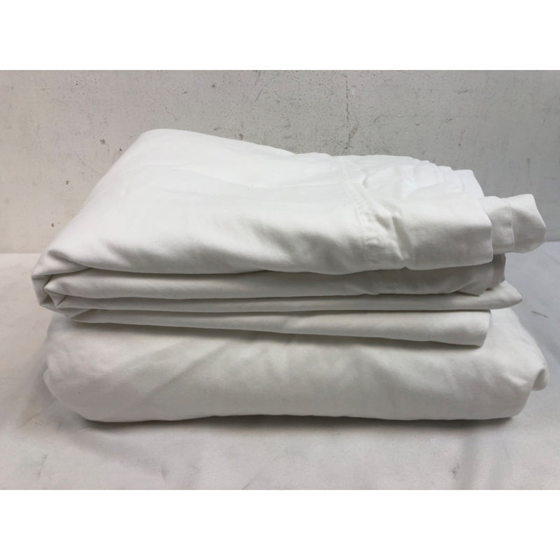 King, Molecule Sheet Set, Flat Sheet and Fitted Sheet, White