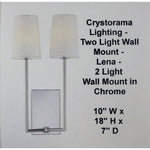 Crystorama Lighting - Two Light Wall Mount - Lena - 2 Light Wall Mount in Chrome